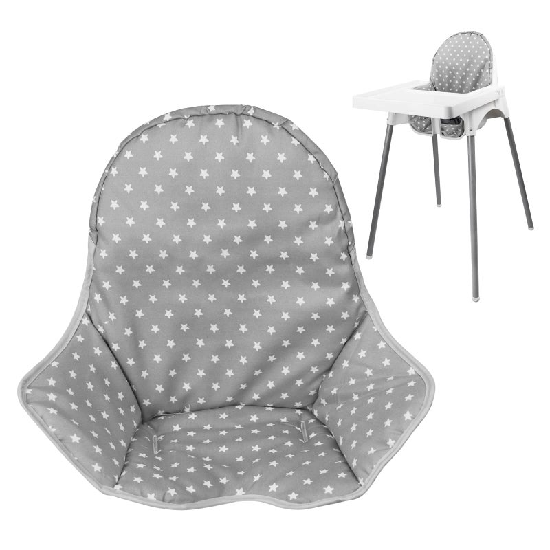 Twoworld High Chair Cushion for IKEA Antilop Highchair, Baby High Chair Seat Cover Liner Mat Pad Cushion for IKEA Antilop High Chair (Fashion Gray) - Image 1